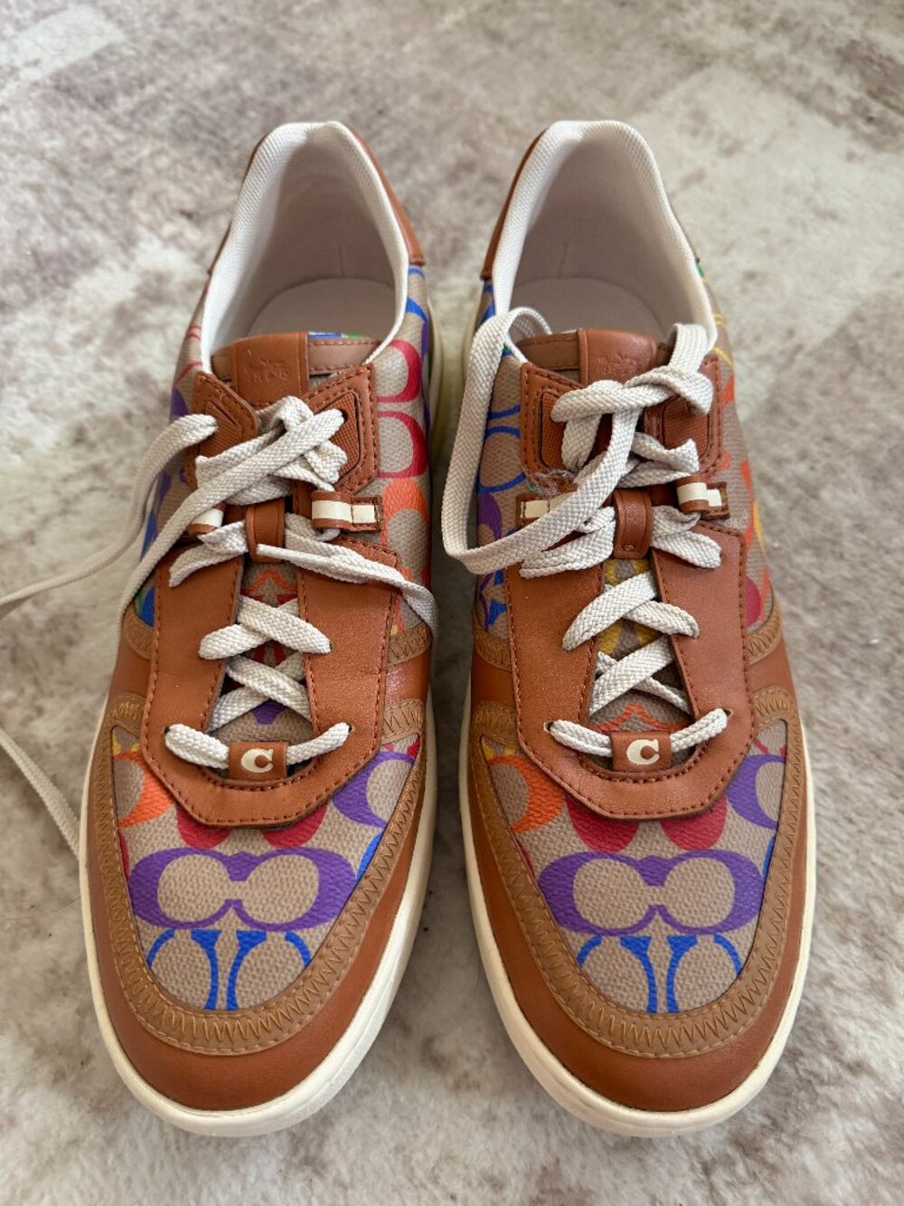 Coach Men’s City Sole Court Sneaker Pride Rainbow Signature Size 12